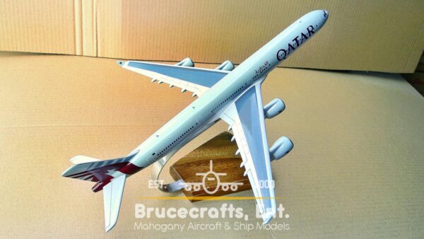 Model of A340-600 QATAR AIRWAYS A7-AGA with detailed craftsmanship.